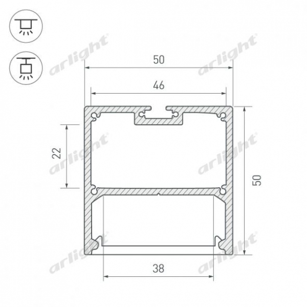 Профиль SL-LINE-5050-2000 ANOD