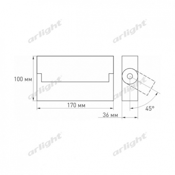 Светильник SP-LOFT-SURFACE-S170-10W Warm3000 (BK, 24 deg)