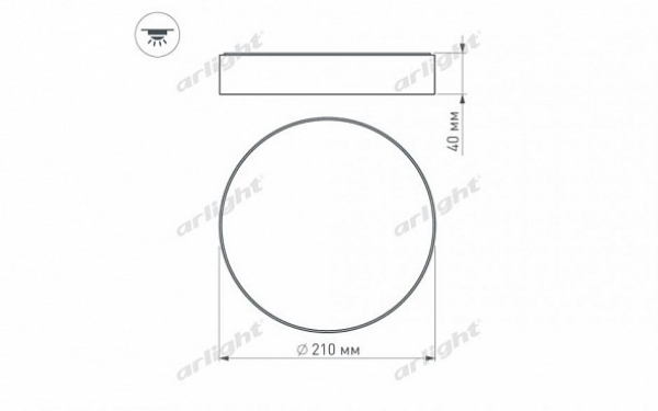 Светильник SP-RONDO-210B-20W Warm White