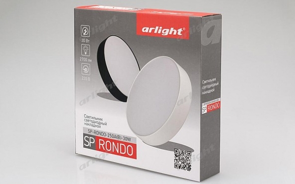 Светильник SP-RONDO-250B-30W Warm White