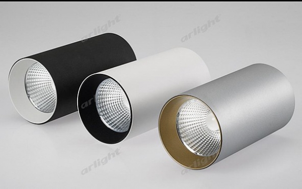 Светильник накладной SP-POLO-R85-1-15W Warm White 40deg (White, Black Ring)