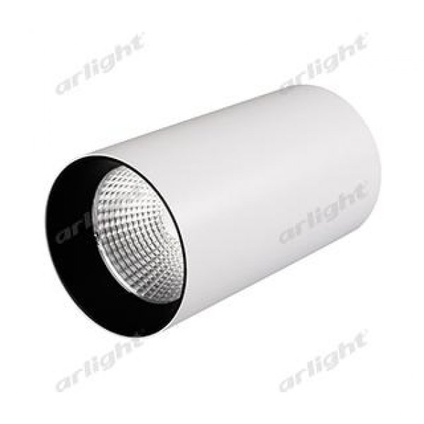 Светильник накладной SP-POLO-R85-1-15W Warm White 40deg (White, Black Ring)