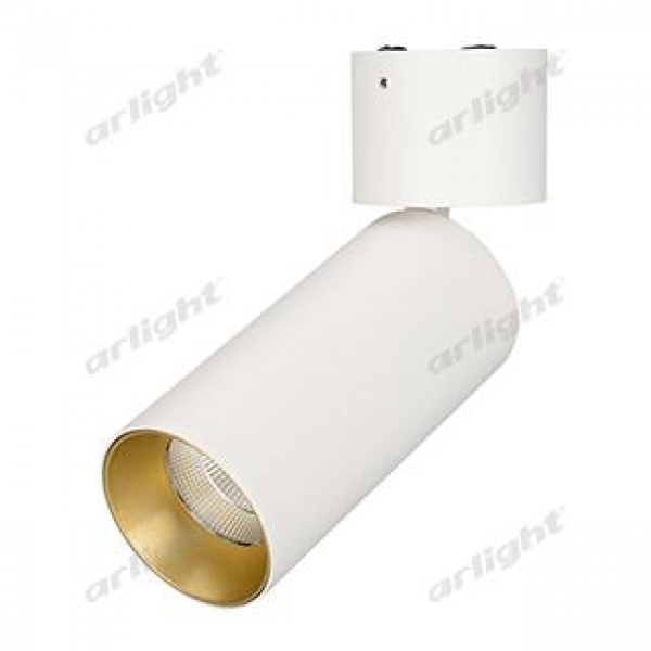 Светильник SP-POLO-SURFACE-FLAP-R65-8W White5000 (WH-GD, 40 deg)