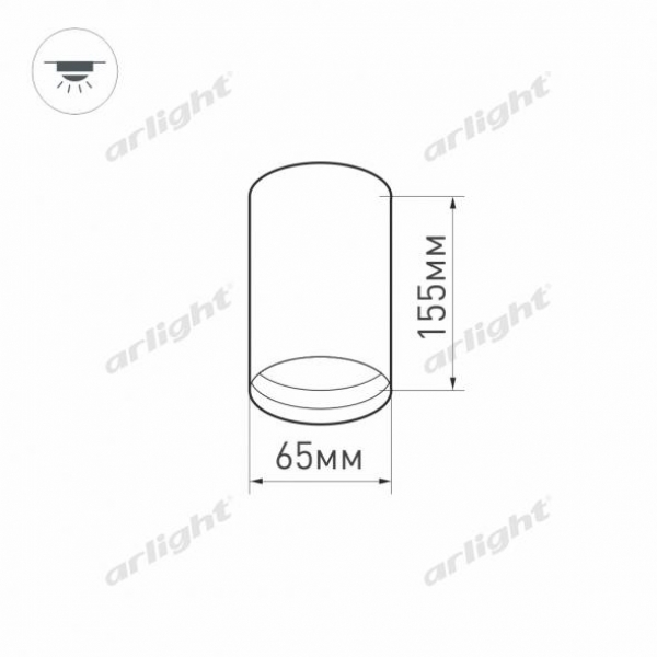 Светильник SP-POLO-SURFACE-R65-8W Warm3000 (BK-WH, 40 deg)