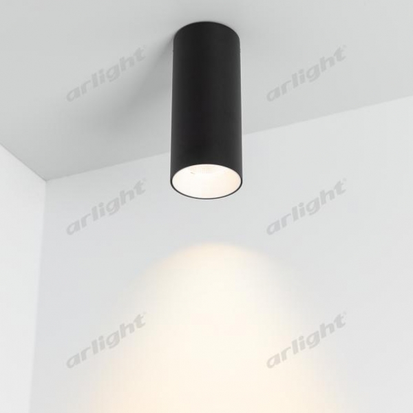 Светильник SP-POLO-SURFACE-R65-8W Warm3000 (BK-WH, 40 deg)