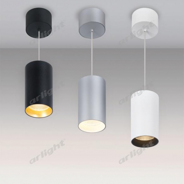 Светильник подвесной SP-POLO-R85-2-15W Day White 40deg (Silver, Gold Ring)