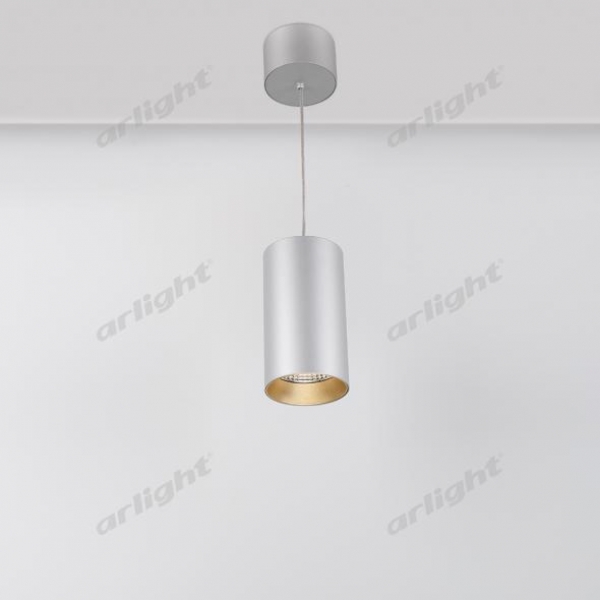 Светильник подвесной SP-POLO-R85-2-15W Day White 40deg (Silver, Gold Ring)