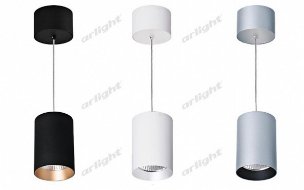 Светильник подвесной SP-POLO-R85-2-15W Day White 40deg (Silver, Gold Ring)