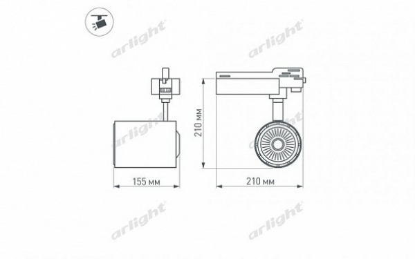 Светодиодный светильник LGD-1530WH-30W-4TR Warm White 24deg
