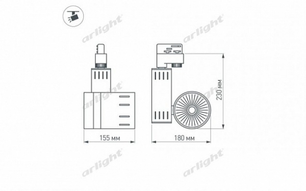 Светодиодный светильник LGD-520WH-30W-4TR Warm White