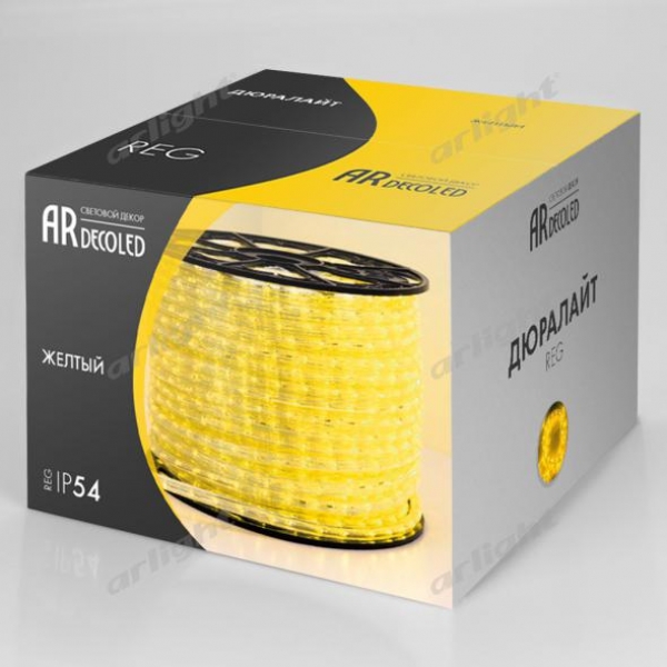 Дюралайт ARD-REG-LIVE Yellow (220V, 24 LED/m, 100m)