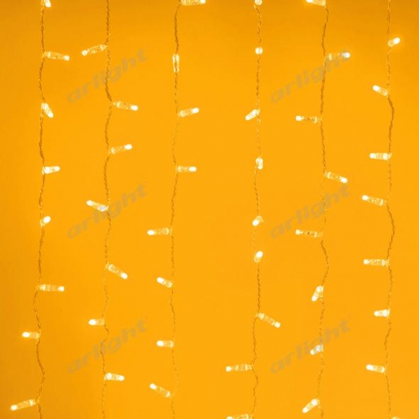 Светодиодная гирлянда ARD-CURTAIN-CLASSIC-2000x1500-CLEAR-360LED Yellow (230V, 60W)