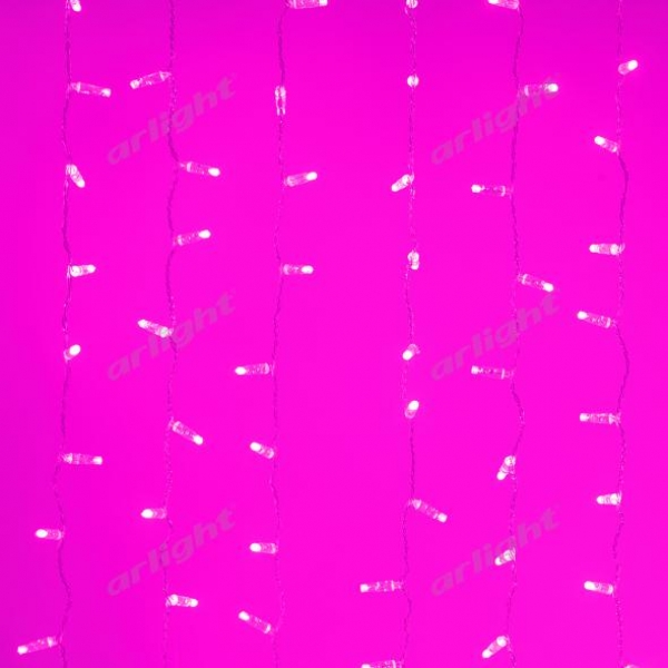 Светодиодная гирлянда ARD-CURTAIN-CLASSIC-2000x1500-CLEAR-360LED Pink (230V, 60W)