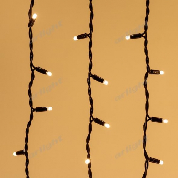 Светодиодная гирлянда ARD-CURTAIN-PRO-2000x3000-BLACK-760LED-STD WARM (230V, 70W)
