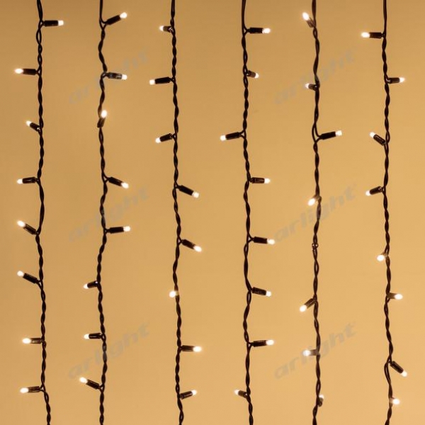 Светодиодная гирлянда ARD-CURTAIN-PRO-2000x3000-BLACK-760LED-STD WARM (230V, 70W)