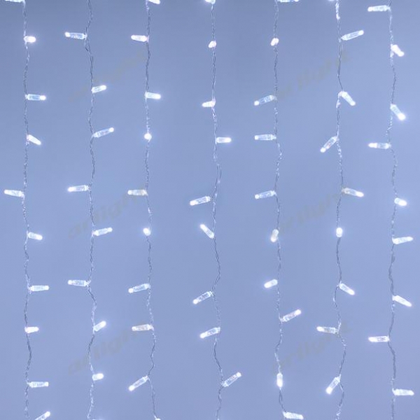 Светодиодная гирлянда ARD-CURTAIN-CLASSIC-2000x6000-CLEAR-1500LED White (230V, 60W)