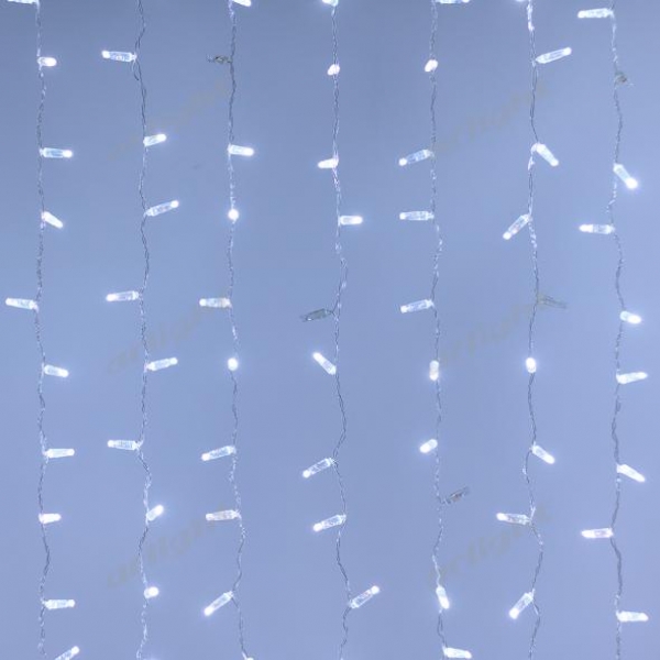 Светодиодная гирлянда ARD-CURTAIN-CLASSIC-2000x1500-CLEAR-360LED-BLINK White (230V, 60W)