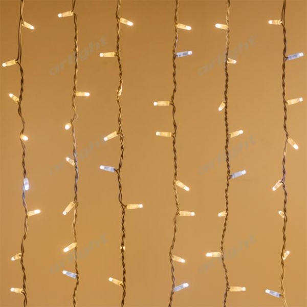 Светодиодная гирлянда ARD-CURTAIN-PRO-2000x3000-WHITE-760LED-FLASH WARM/WHITE (230V, 70W)