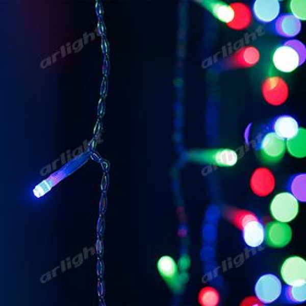 Светодиодная гирлянда ARD-CURTAIN-HOME-2000x2500-CLEAR-300LED RGB (230V, 18W)