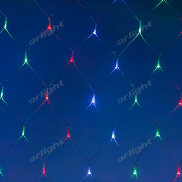 Светодиодная гирлянда ARD-NETLIGHT-HOME-1500x1500-CLEAR-150LED RGB (230V, 12W)