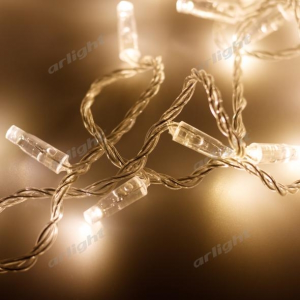 Светодиодная гирлянда ARD-STRING-CLASSIC-10000-CLEAR-100LED-STD WARM (230V, 7W)