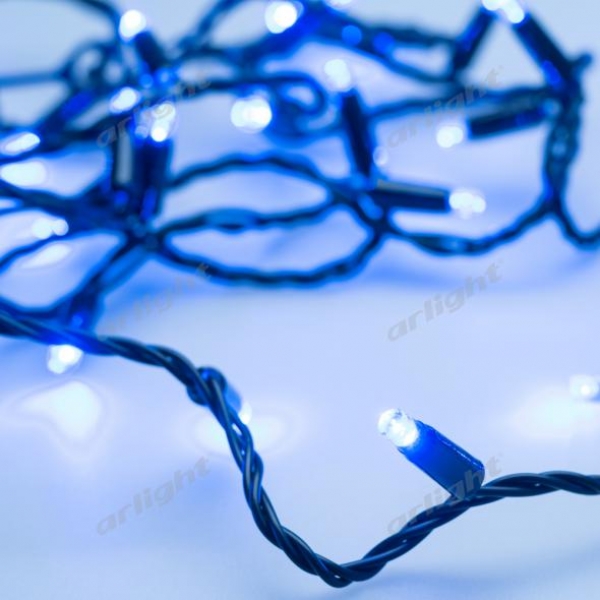 Светодиодная гирлянда ARD-STRING-CLASSIC-10000-BLACK-100LED-STD BLUE (230V, 7W)