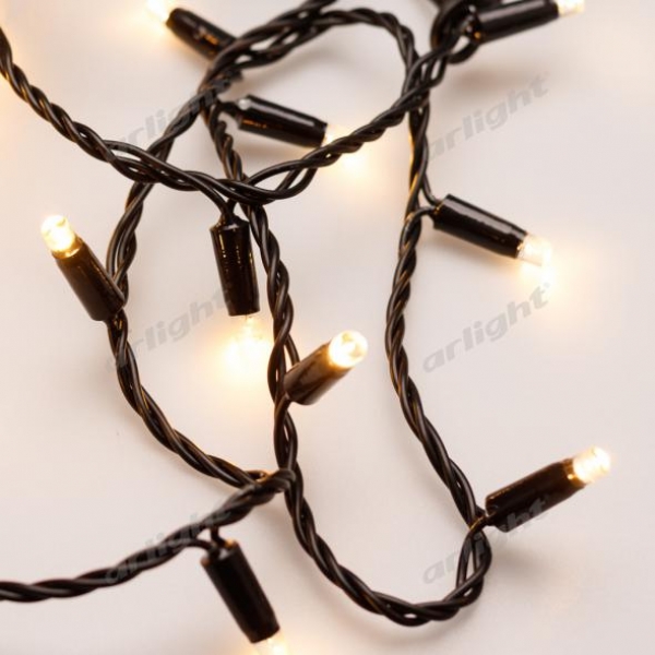 Светодиодная гирлянда ARD-STRING-PRO-10000-BLACK-100LED-STD WARM (230V, 7W)