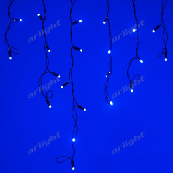 Светодиодная гирлянда ARD-EDGE-CLASSIC-2400x600-BLACK-88LED-STD BLUE (230V, 6W)
