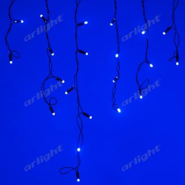 Светодиодная гирлянда ARD-EDGE-CLASSIC-2400x600-BLACK-88LED-FLASH BLUE (230V, 6W)