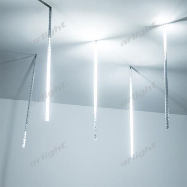 Светодиодная гирлянда ARD-ICEFALL-CLASSIC-D12-500-5PCS-CLEAR-72LED-LIVE WHITE (230V, 6W)