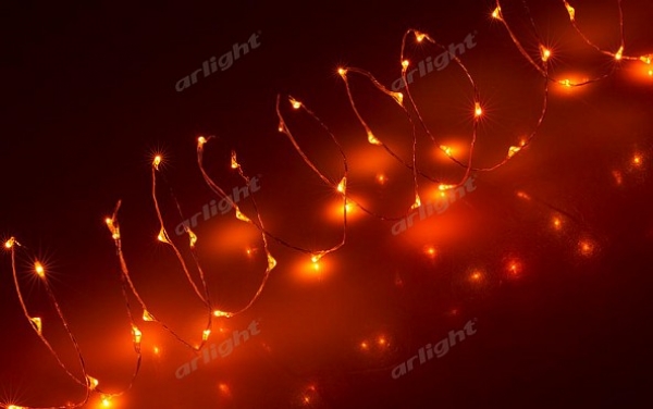 Светодиодная нить WR-5000-12V-Orange (1608,100LED)