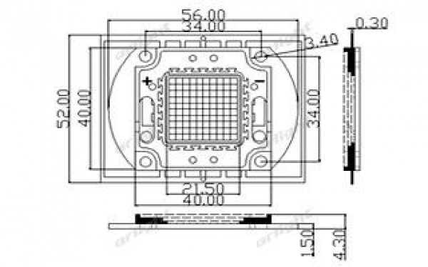 Мощный светодиод ARPL-100W-EPA-5060-DW (3500mA)